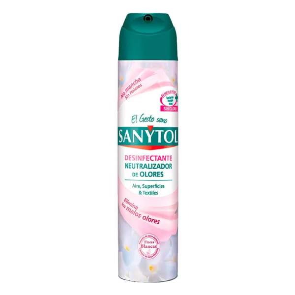 Desinfectante en aerosol SANYTOL Flores blancas spray 300 ml