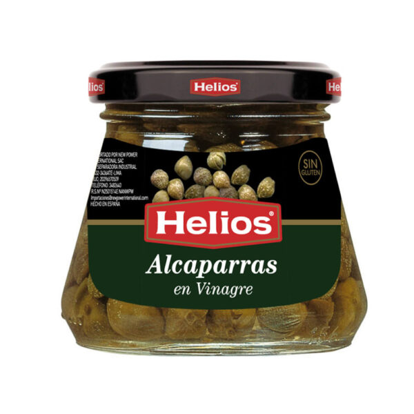 Alcaparras en vinagre Helios sin gluten frasco 145 g