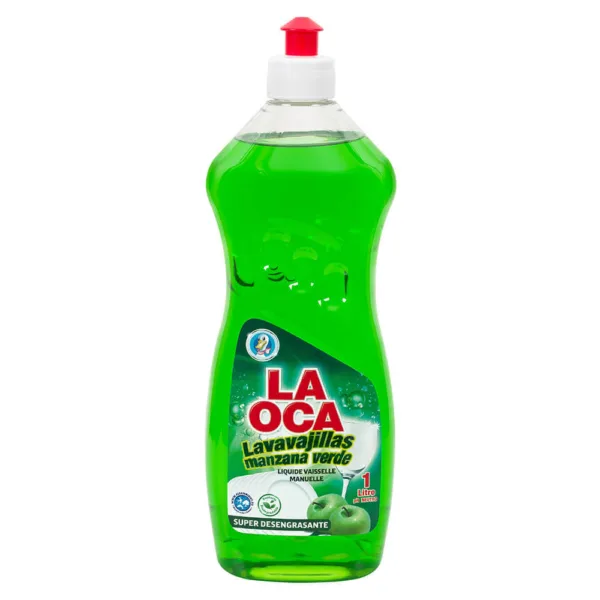Lavavajilla Antibacterias LA OCA Manzana Verde botella 1 L